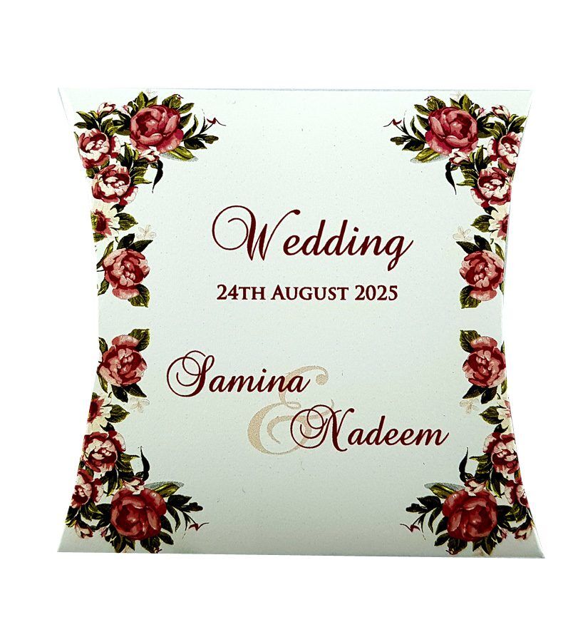 Rose Leaf – Personalised Large Pillow Favour Box